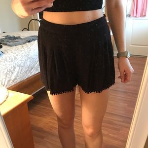 Black Flowy Shorts
